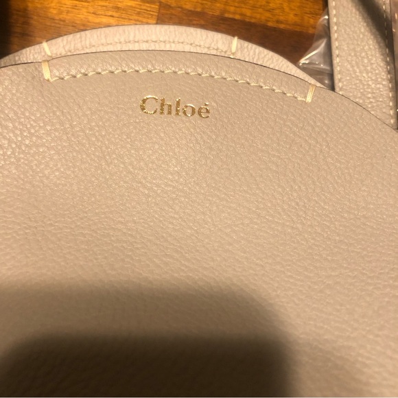 NWT $1,150 CHLOÉ Medium Darryl Leather Tote in Stormy Grey! - Picture 9 of 13